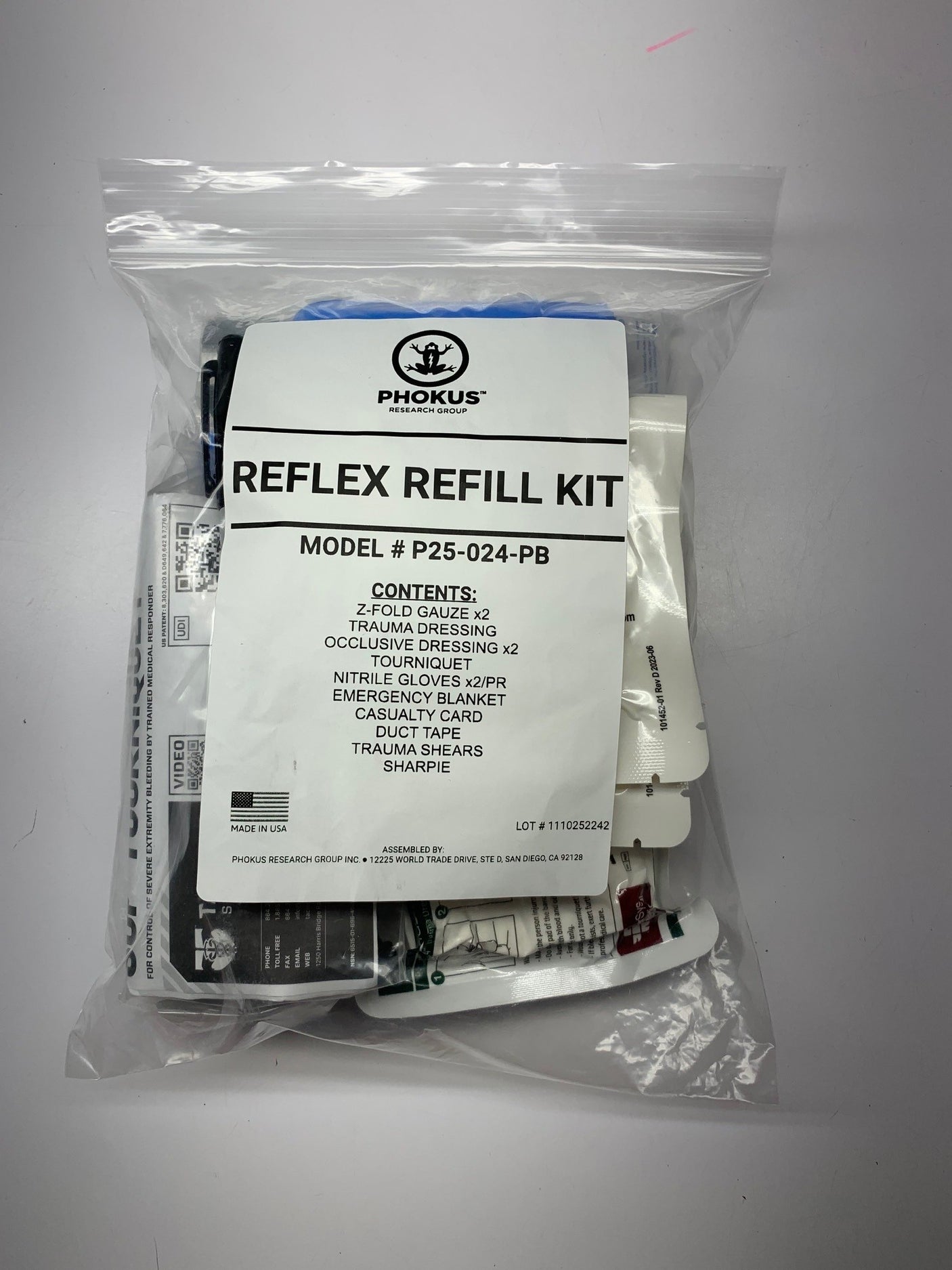 ReFlex IFAK Medical Roll & Carrier + Phokus Med Refill Kit