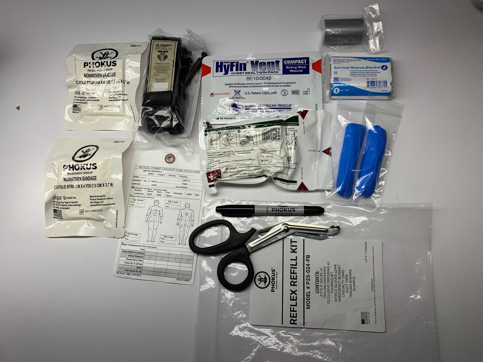 ReFlex IFAK Medical Roll & Carrier + Phokus Med Refill Kit – High